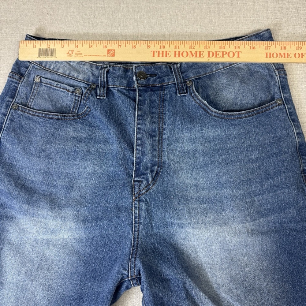 WXYZ MFG Co Men's Drifter Loose Fit Blue Denim Shorts Jorts Size 36x12 - Picture 6 of 10